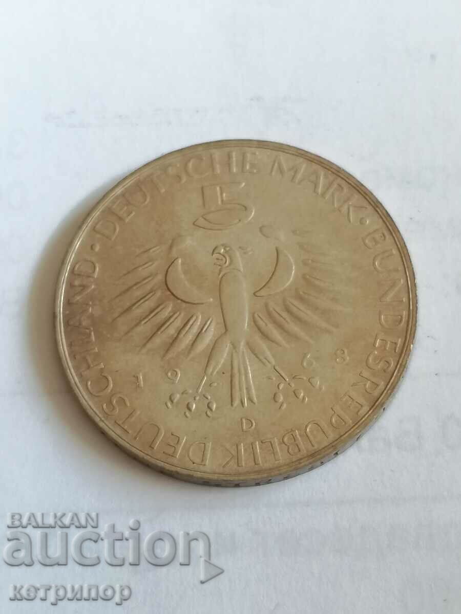 5 stamps Germany 1968 D silver. with price 35.00 BGN | € 17.90 5 stamps Germany 1968 D silver. with price 35.00 BGN | € 17.90