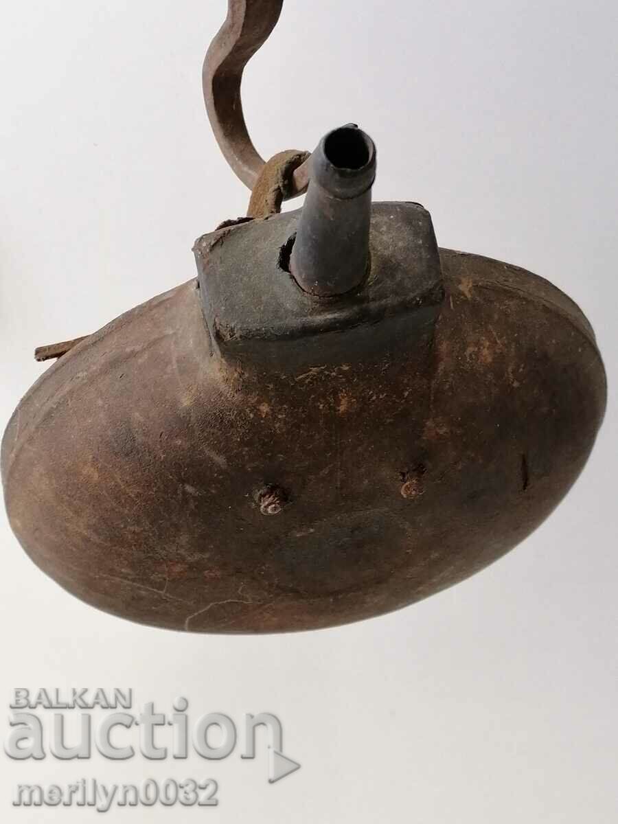 Auction Haiduk powder flask wood and leather UNIQUE rifle pistol 19th century Auction Haiduk powder flask wood and leather UNIQUE rifle pistol 19th century