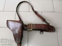 WW2 Bulgarian officer's belt with Luger P-08 holster
