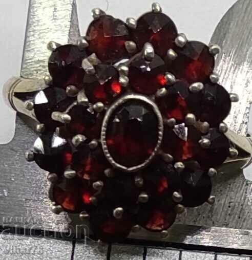 OLD LADIES SILVER RING WITH GARNET AND GOLD PLATED with price 259.99 BGN | € 132.93 OLD LADIES SILVER RING WITH GARNET AND GOLD PLATED with price 259.99 BGN | € 132.93