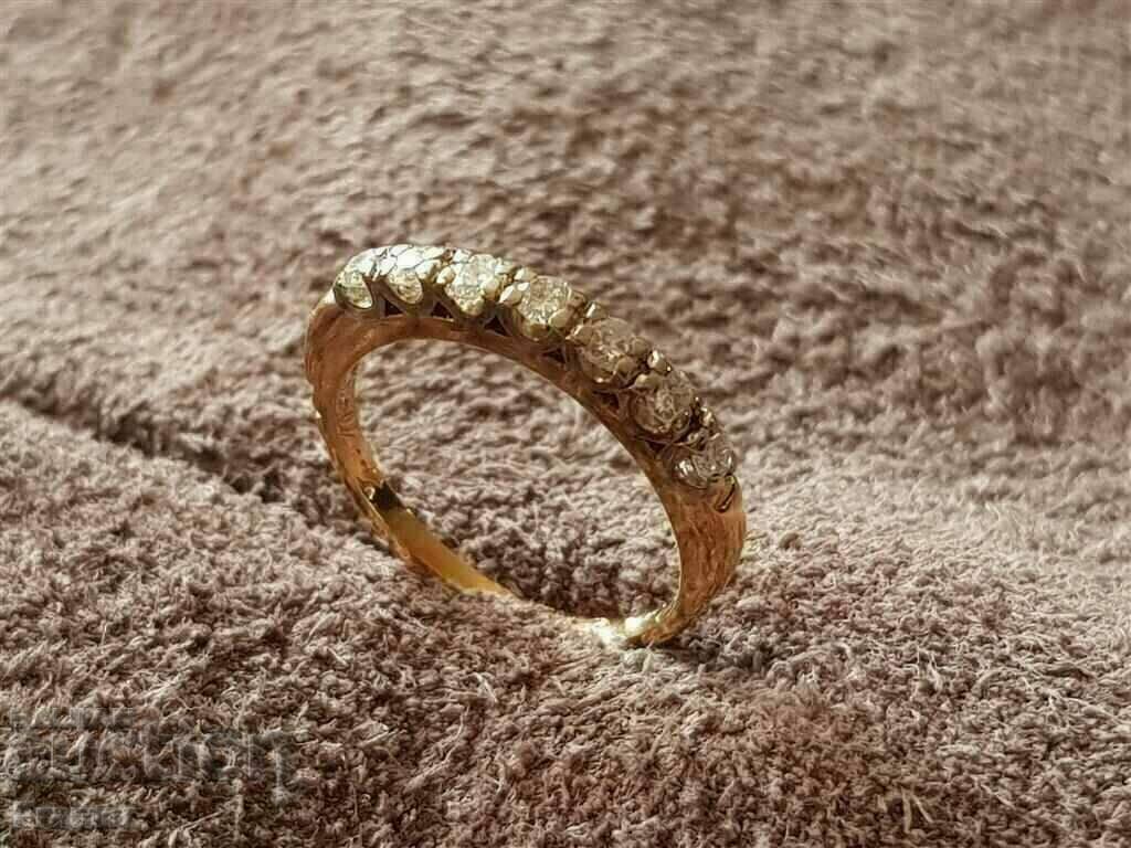 GOLD 18K 7 DIAMONDS elegant ring gold with price 2295.00 BGN | € 1173.41 GOLD 18K 7 DIAMONDS elegant ring gold with price 2295.00 BGN | € 1173.41