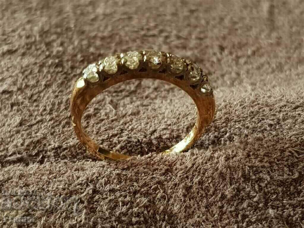 Auction GOLD 18K 7 DIAMONDS elegant ring gold Auction GOLD 18K 7 DIAMONDS elegant ring gold