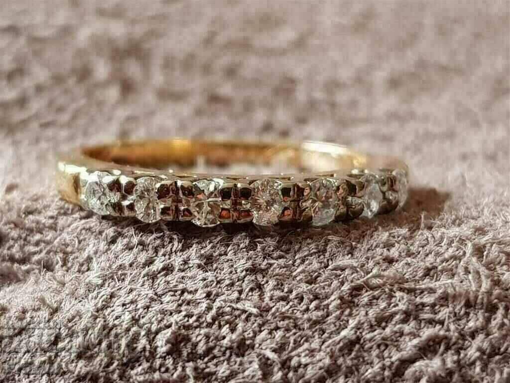 GOLD 18K 7 DIAMONDS elegant ring gold - 5 GOLD 18K 7 DIAMONDS elegant ring gold - 5