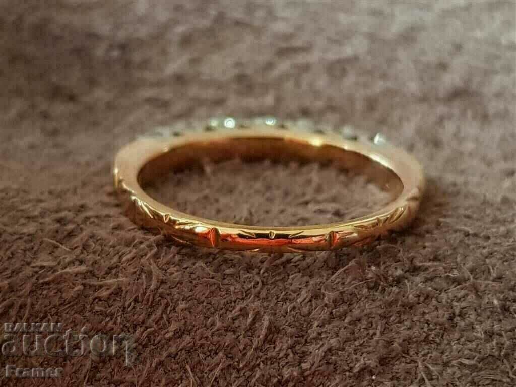 GOLD 18K 7 DIAMONDS elegant ring gold - 7 GOLD 18K 7 DIAMONDS elegant ring gold - 7