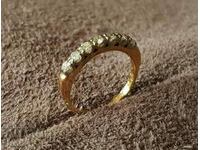 GOLD 18K 7 DIAMONDS elegant ring gold