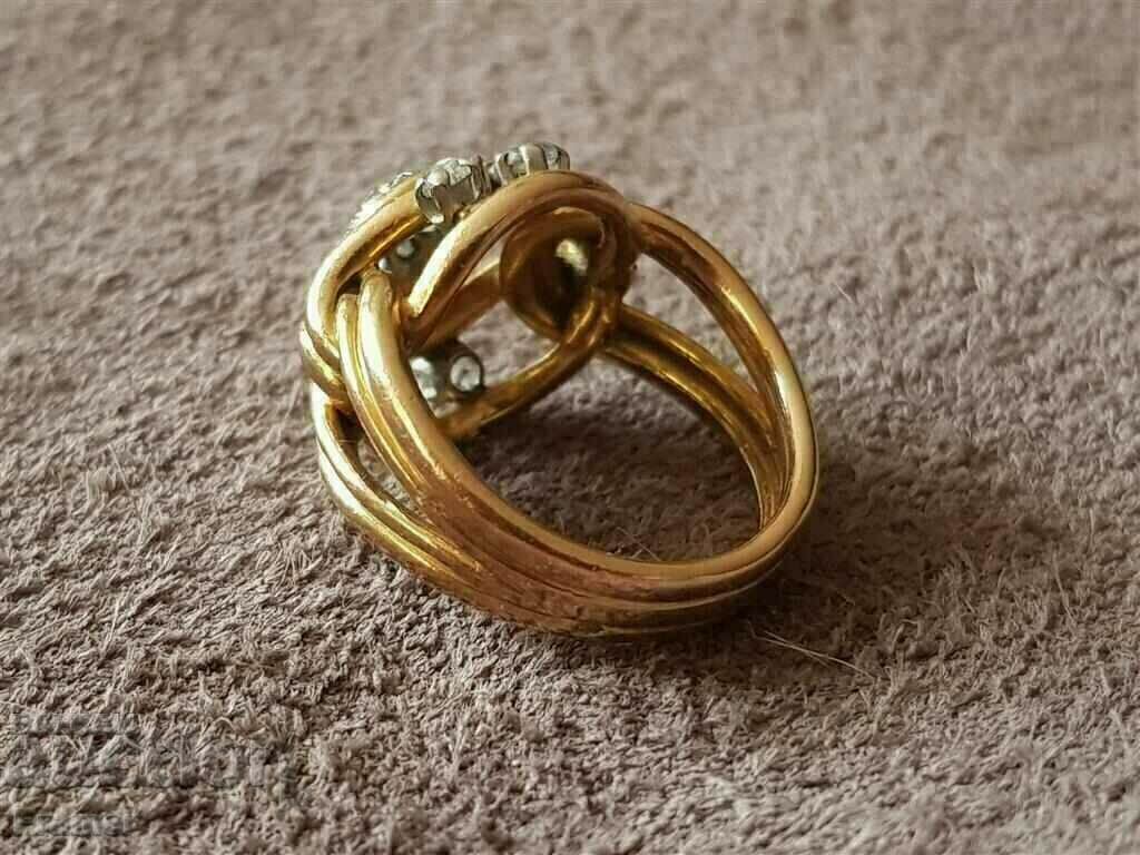 GOLD 18K DIAMOND DIAMONDS elegant gold ring - 5 GOLD 18K DIAMOND DIAMONDS elegant gold ring - 5