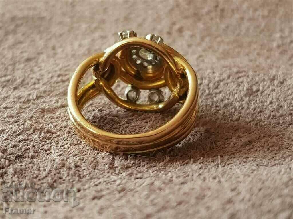 GOLD 18K DIAMOND DIAMONDS elegant gold ring - 6 GOLD 18K DIAMOND DIAMONDS elegant gold ring - 6