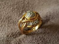 GOLD 18K DIAMOND DIAMONDS elegant gold ring