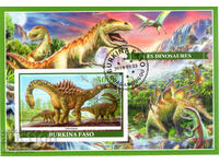 2019. Burkina Faso. Dinosaurs. Illegal Stamps. Block.
