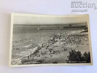 Пощенска картичка Бургас - Плажът 1960 година
