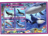 2019. Буркина Фасо. Фауна - Делфини. Illegal Stamps. Блок.