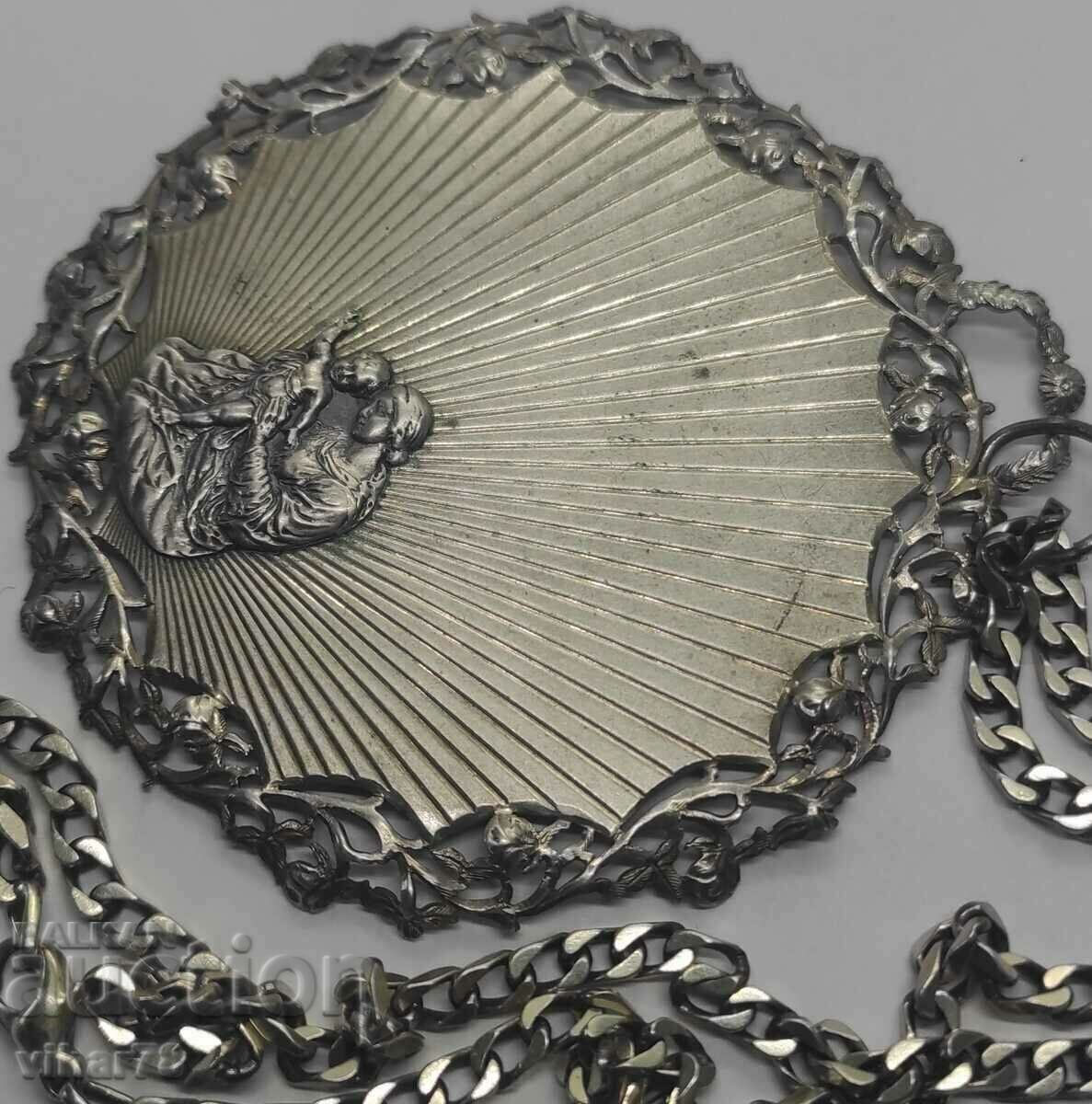 Auction OLD HUGE SILVER MEDALLION 800 proof Auction OLD HUGE SILVER MEDALLION 800 proof