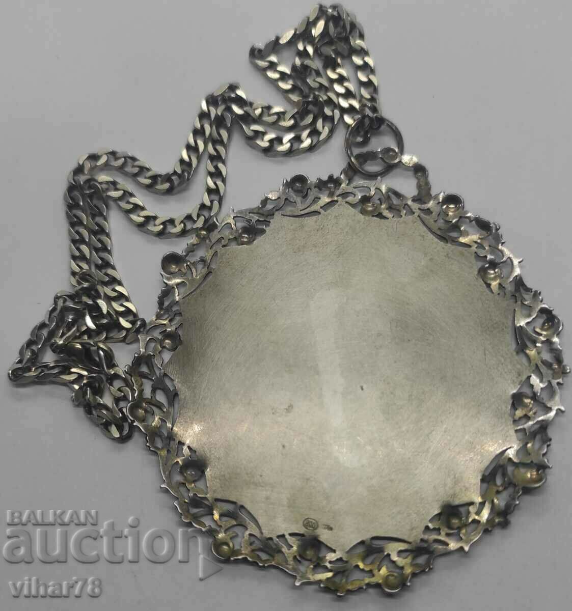 OLD HUGE SILVER MEDALLION 800 proof - 7 OLD HUGE SILVER MEDALLION 800 proof - 7