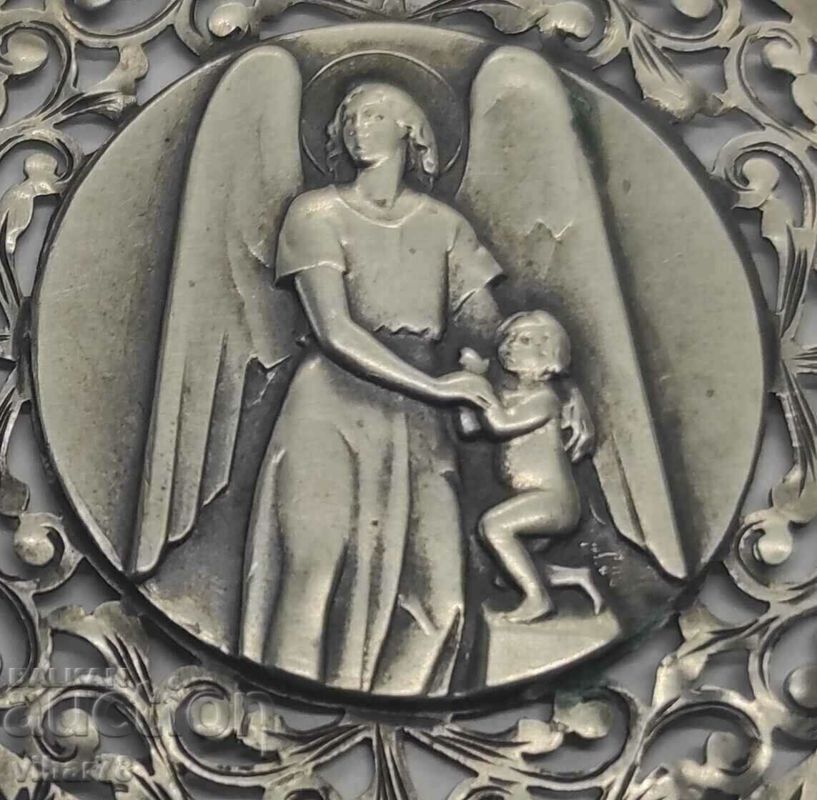 Licitație MEDALION MARE DE ARGINT VECHI Licitație MEDALION MARE DE ARGINT VECHI