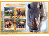 2019. Burkina Faso. Mammals. Illegal Stamps. Block.