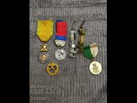 COLLECTION OF SILVER ORDERS, MEDALS, ETC