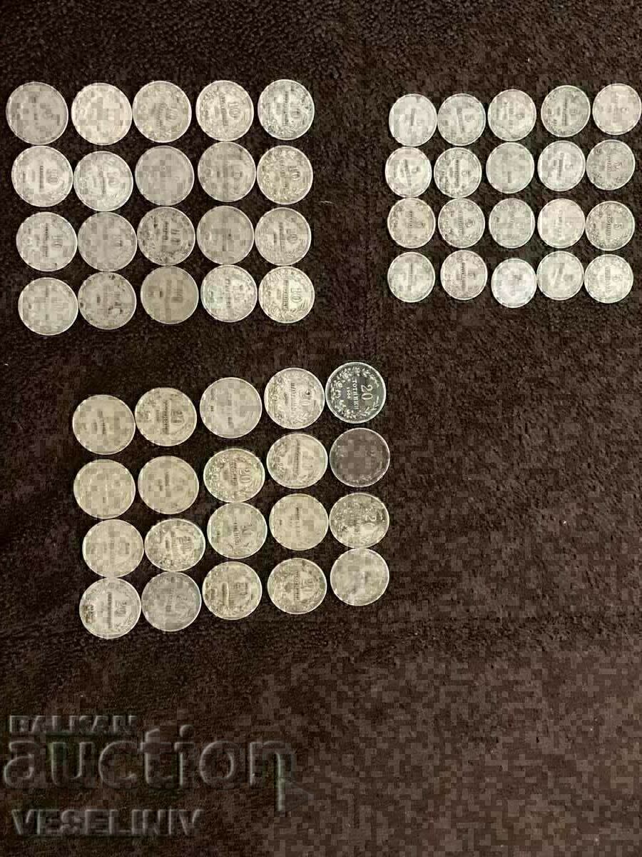 LOT 60 coins 5/10/20 cents 1906 - 6 LOT 60 coins 5/10/20 cents 1906 - 6