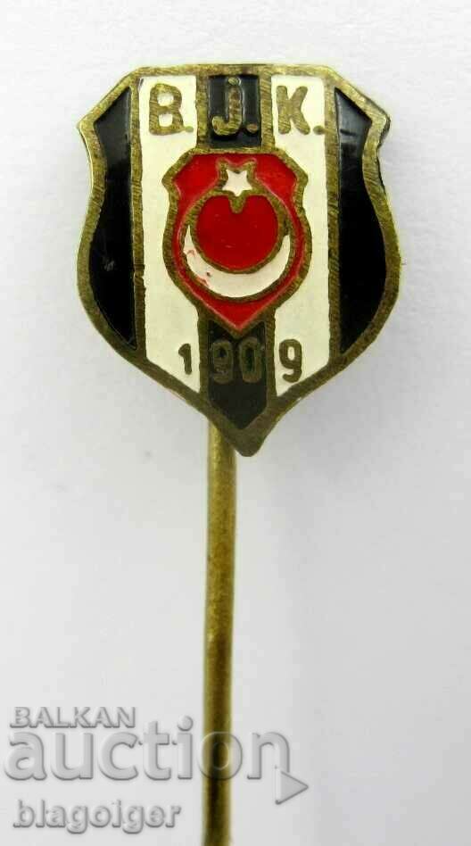 Auction Old Football Badge-Football Club-Besiktas-Turkey Auction Old Football Badge-Football Club-Besiktas-Turkey