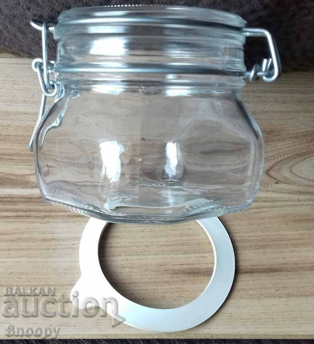 Glass jar with transparent lid Fido 500 ml - 6 Glass jar with transparent lid Fido 500 ml - 6