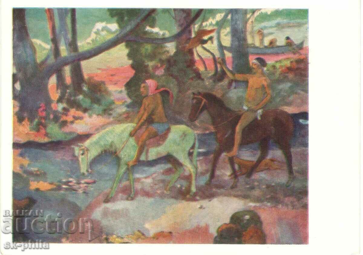 Old postcard - Art - Paul Gauguin, Brod