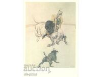 Παλιά καρτ ποστάλ - Τέχνη - A. Toulouse-Lautrec, γυναίκα κλόουν