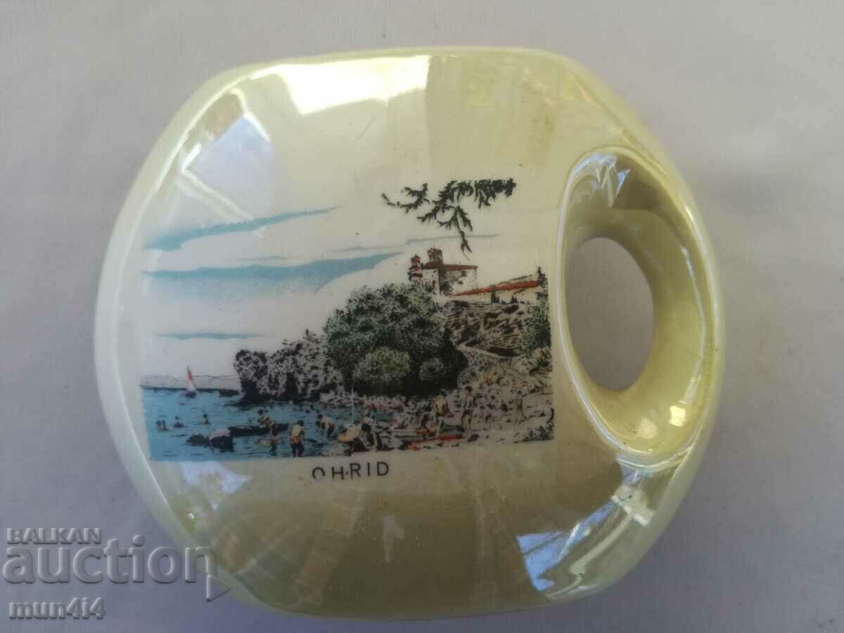 Porcelain cup old souvenir from Ohrid