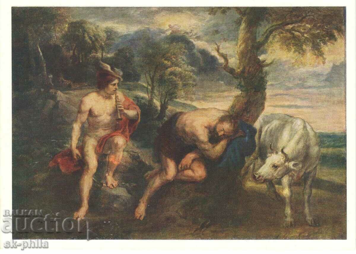 Old postcard - Art - Peter P. Rubens, Mercury and Argus