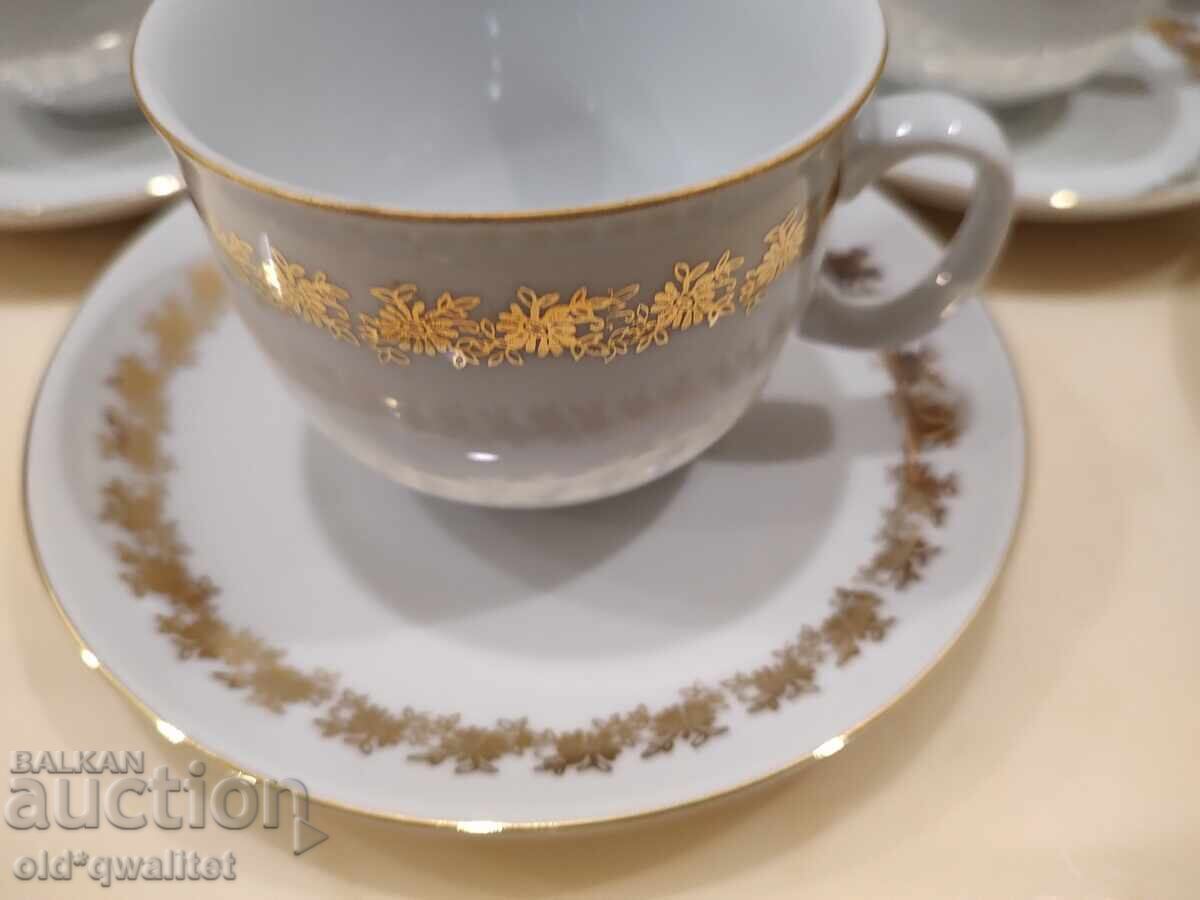 Delivery of Porcelain cups set for four, interesting, top quality Delivery of Porcelain cups set for four, interesting, top quality