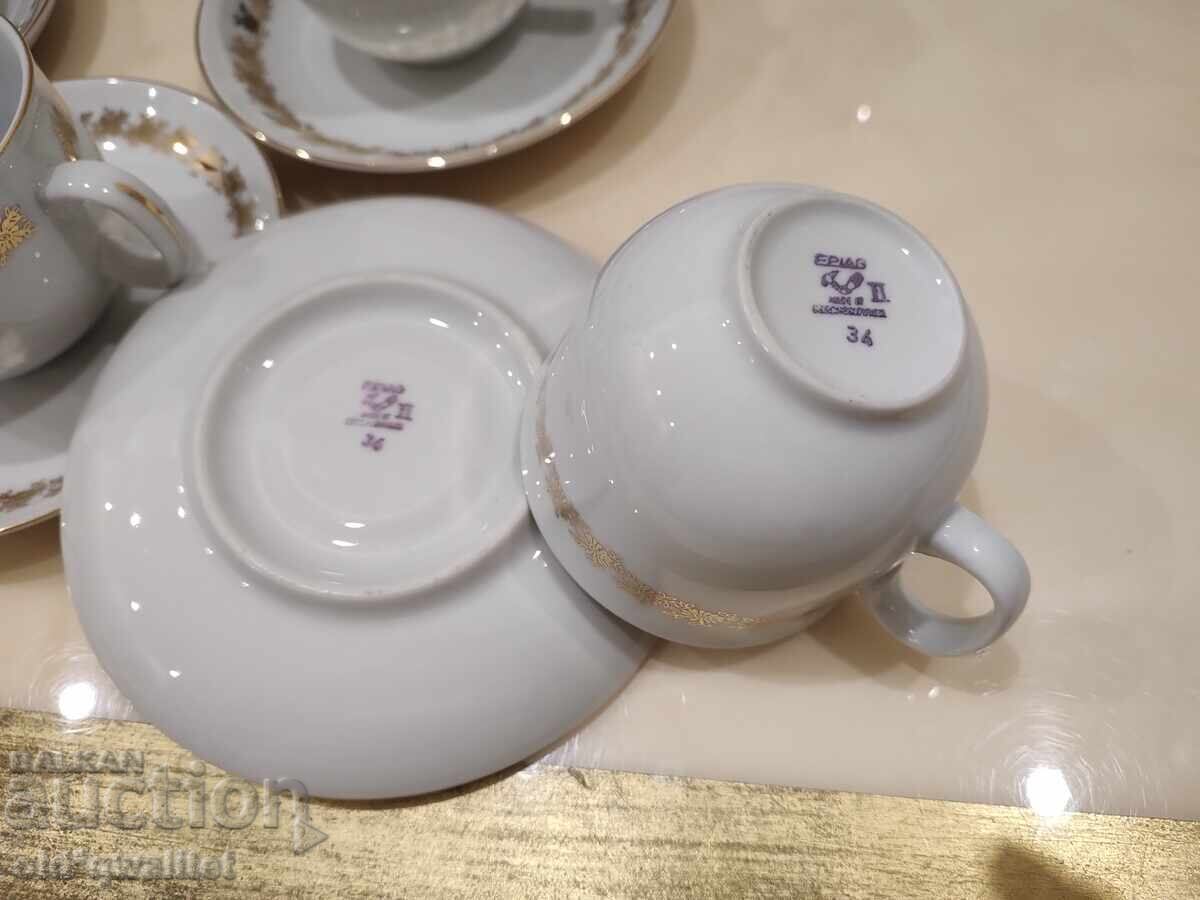 Porcelain cups set for four, interesting, top quality - 6 Porcelain cups set for four, interesting, top quality - 6