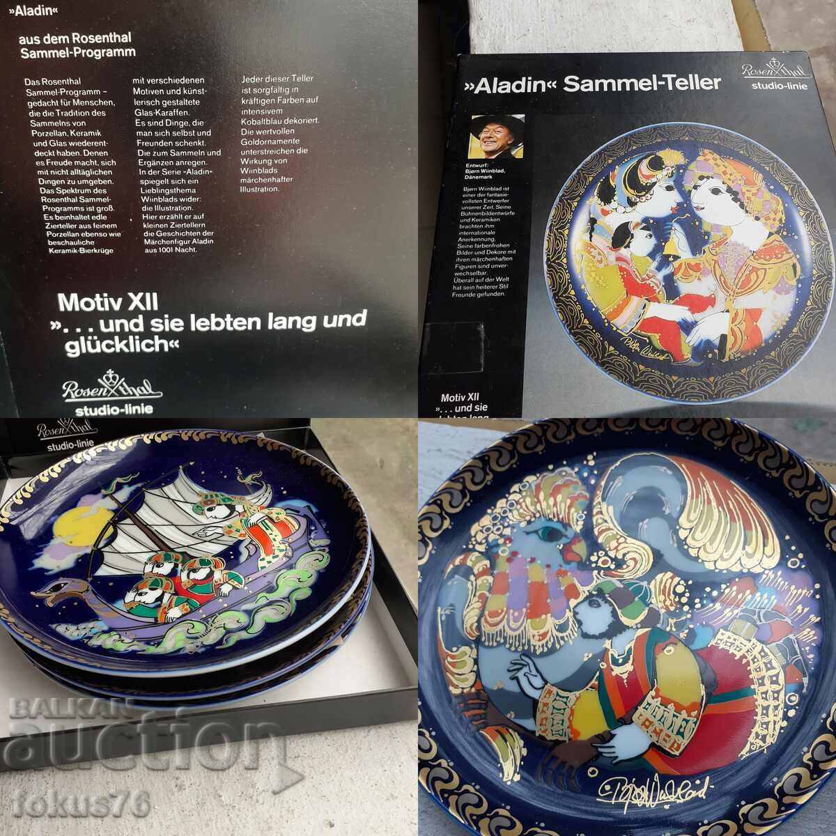 Collectors wall plates Rozenthal porcelain 3 pieces - 7 Collectors wall plates Rozenthal porcelain 3 pieces - 7