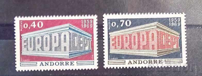 French Andorra 1969 Europe CEPT Buildings 25 € MNH