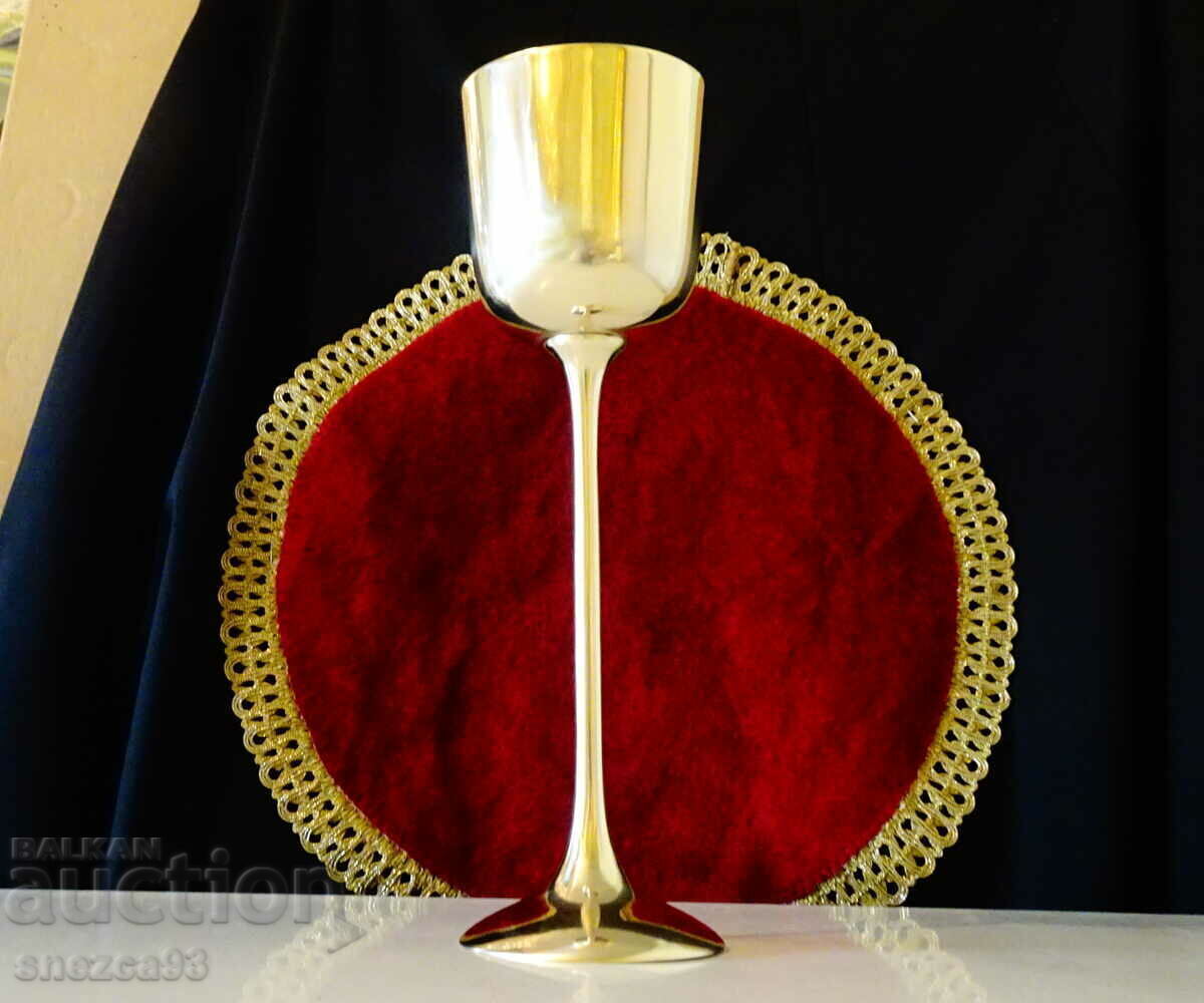 Bronze goblet, wine glass 24.5 cm - 6