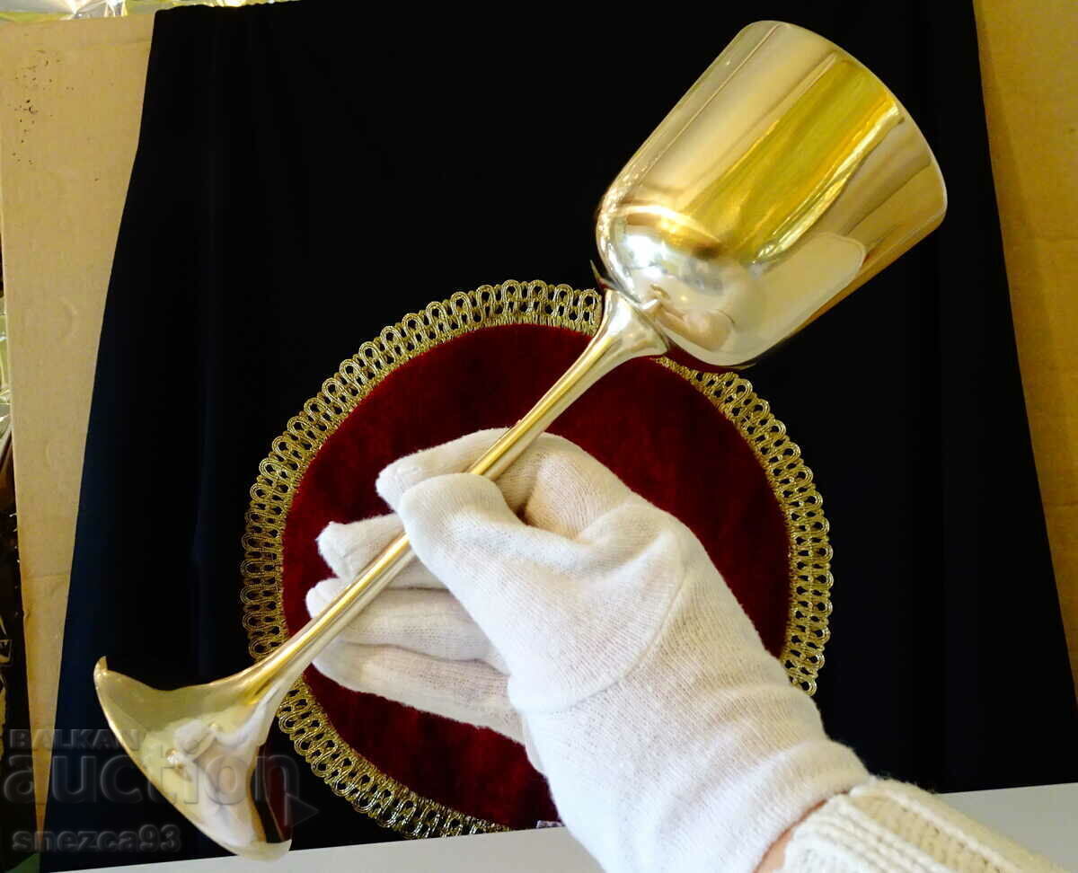 Bronze goblet, wine glass 24.5 cm