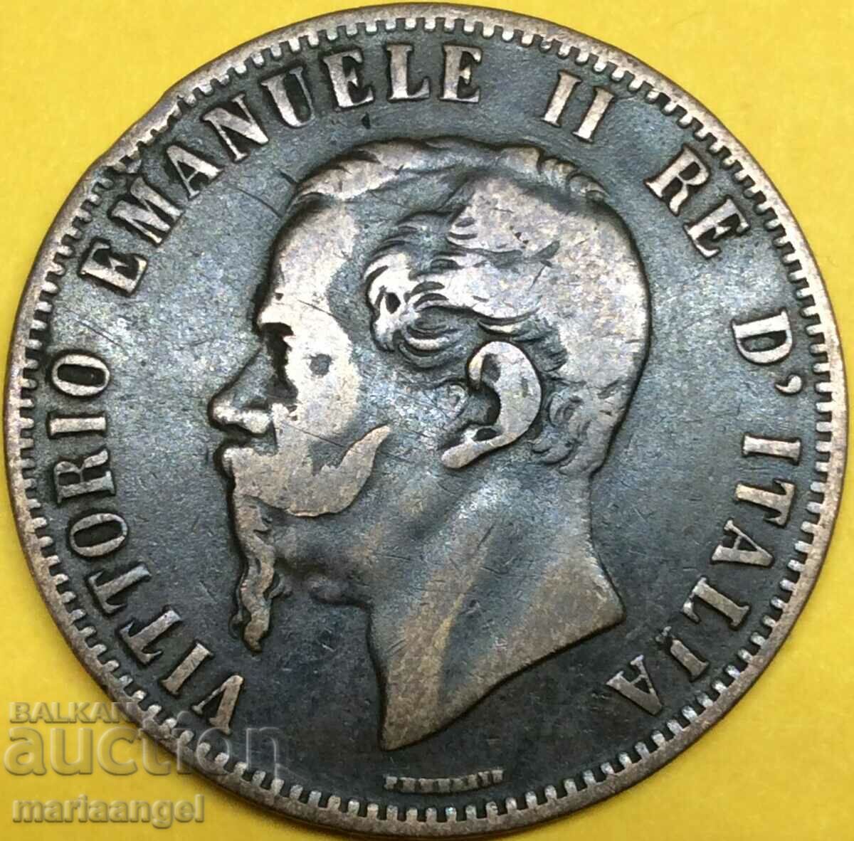 10 чентесими 1867 Италия 30мм N - Неапол Виктор Емануил