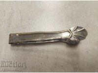 Pinch ice sugar tongs old Art Nouveau silver plated