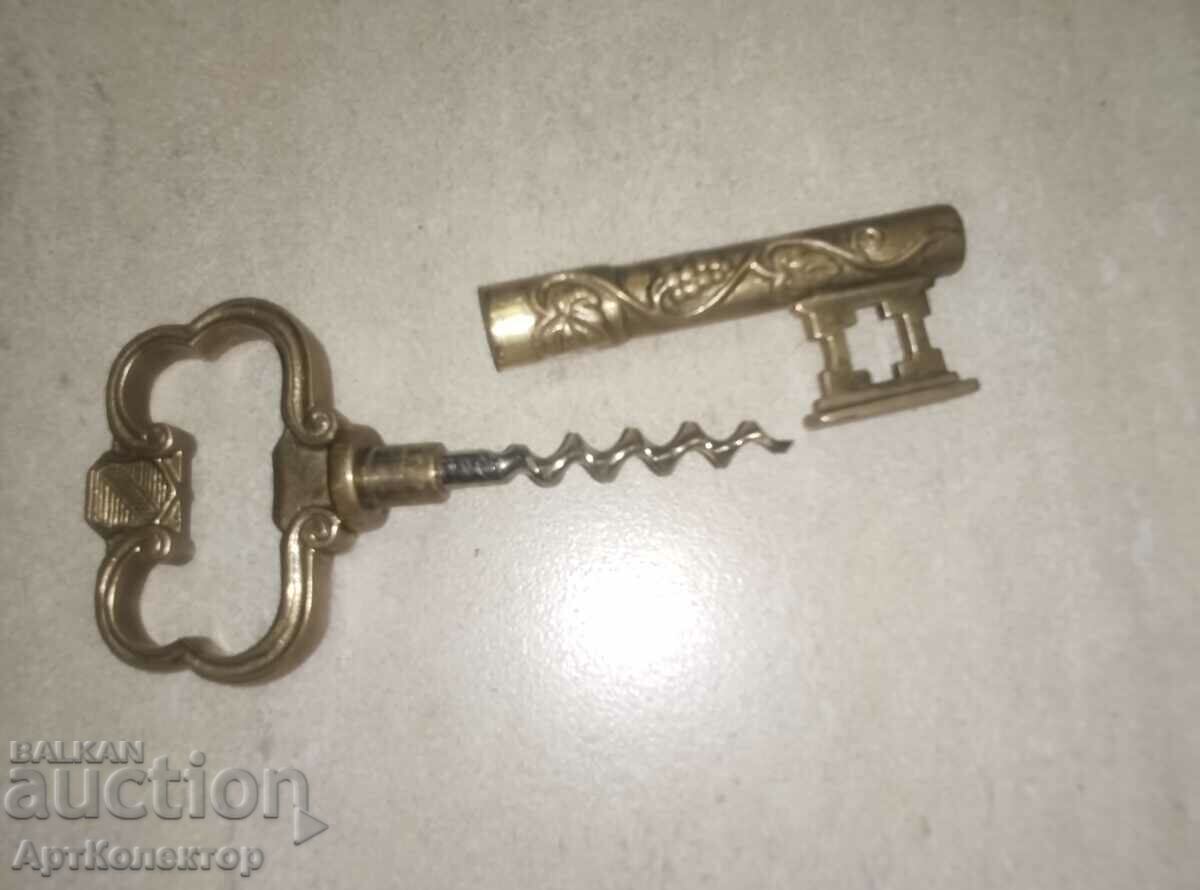 Corkscrew old brass bronze - 7
