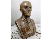 Bust al lui Lenin bronz statueta URSS din anii '60