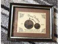 old english coins framed