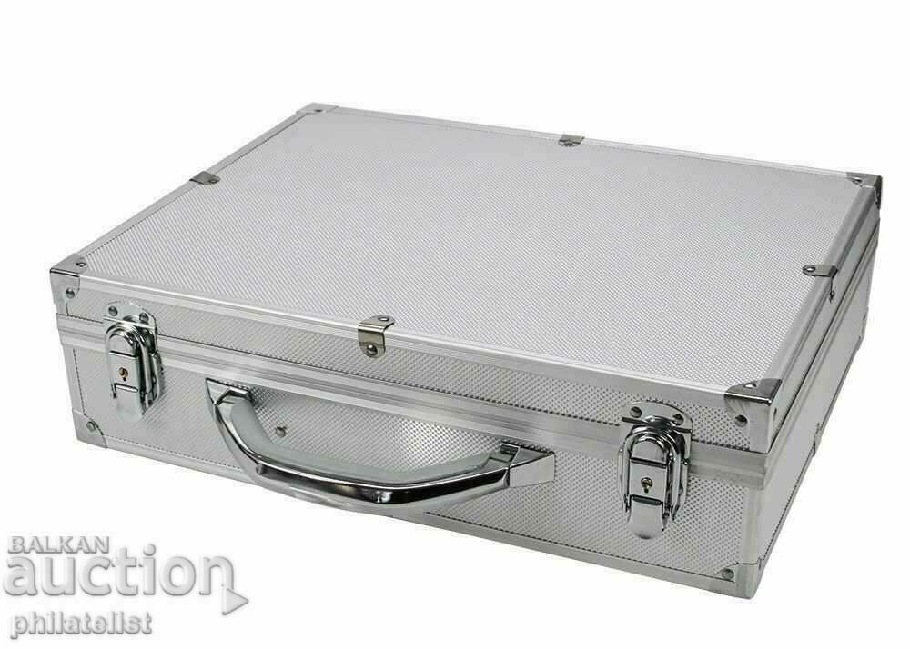 SAFE - Aluminum case for 100 certified coins with price 157.00 BGN | € 80.27 SAFE - Aluminum case for 100 certified coins with price 157.00 BGN | € 80.27