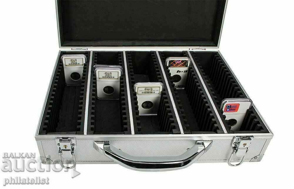 SAFE - Aluminum case for 100 certified coins