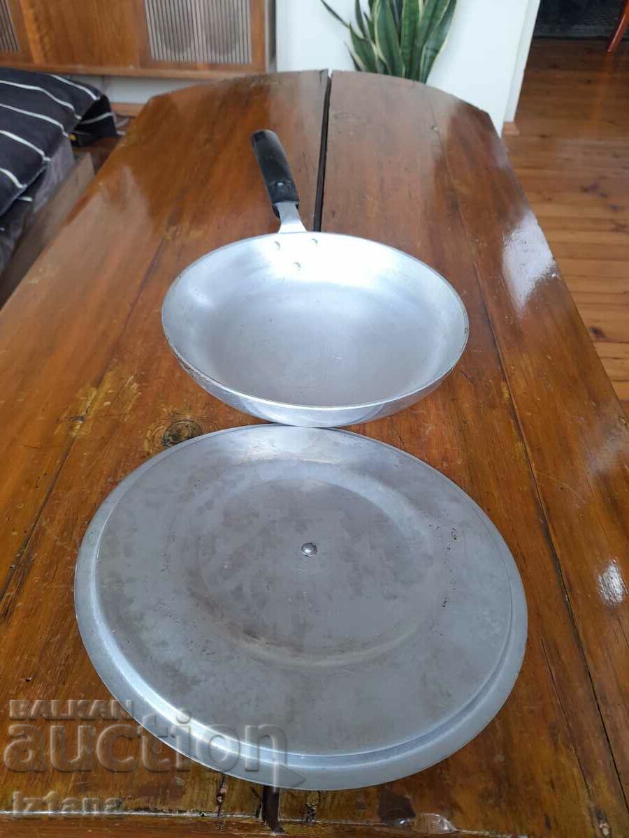 Old aluminum pan with price 33.00 BGN | € 16.87 Old aluminum pan with price 33.00 BGN | € 16.87