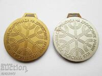 2 армейски медала ски алпийски дисциплини СКДА