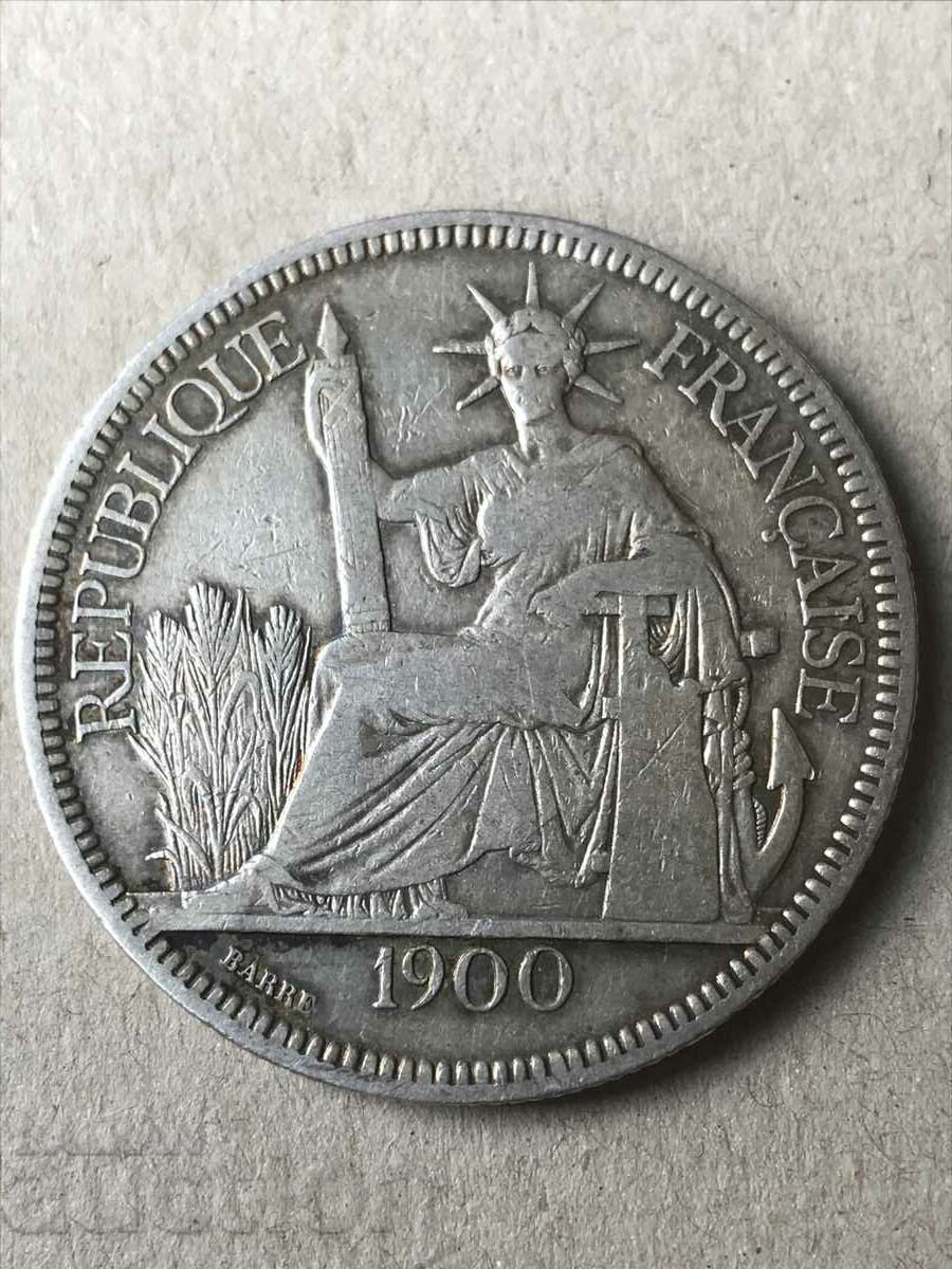 French Indochina 1 piastre 1900 rare silver coin with price 140.00 BGN | € 71.58 French Indochina 1 piastre 1900 rare silver coin with price 140.00 BGN | € 71.58