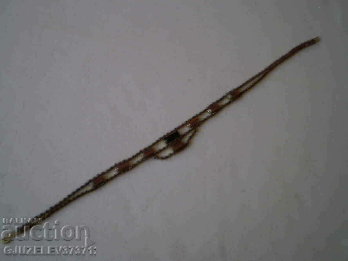 Старинно дамско колие лилав кристал месинг - 6 Старинно дамско колие лилав кристал месинг - 6