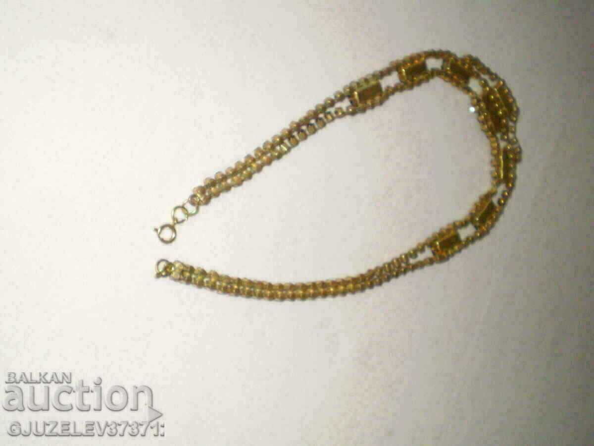 Старинно дамско колие лилав кристал месинг - 7 Старинно дамско колие лилав кристал месинг - 7