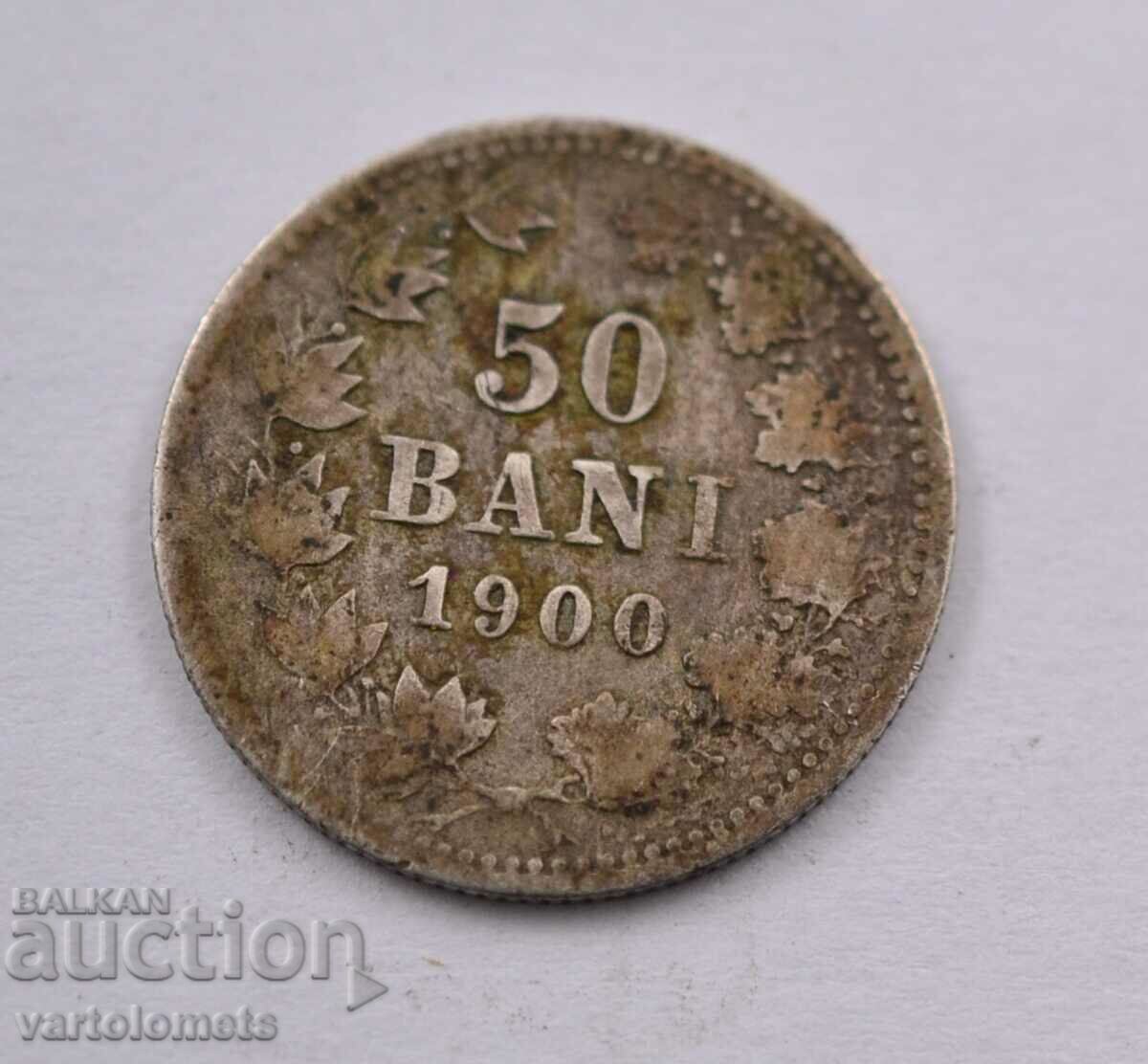 50 Бани 1900 г. сребро -  Румъния