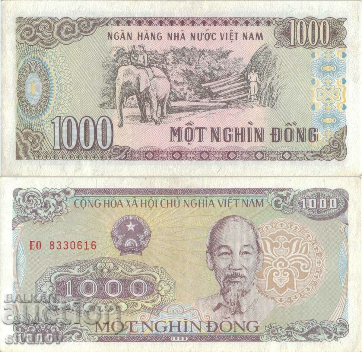 Виетнам 1000 донги 1988 UNC  #4814