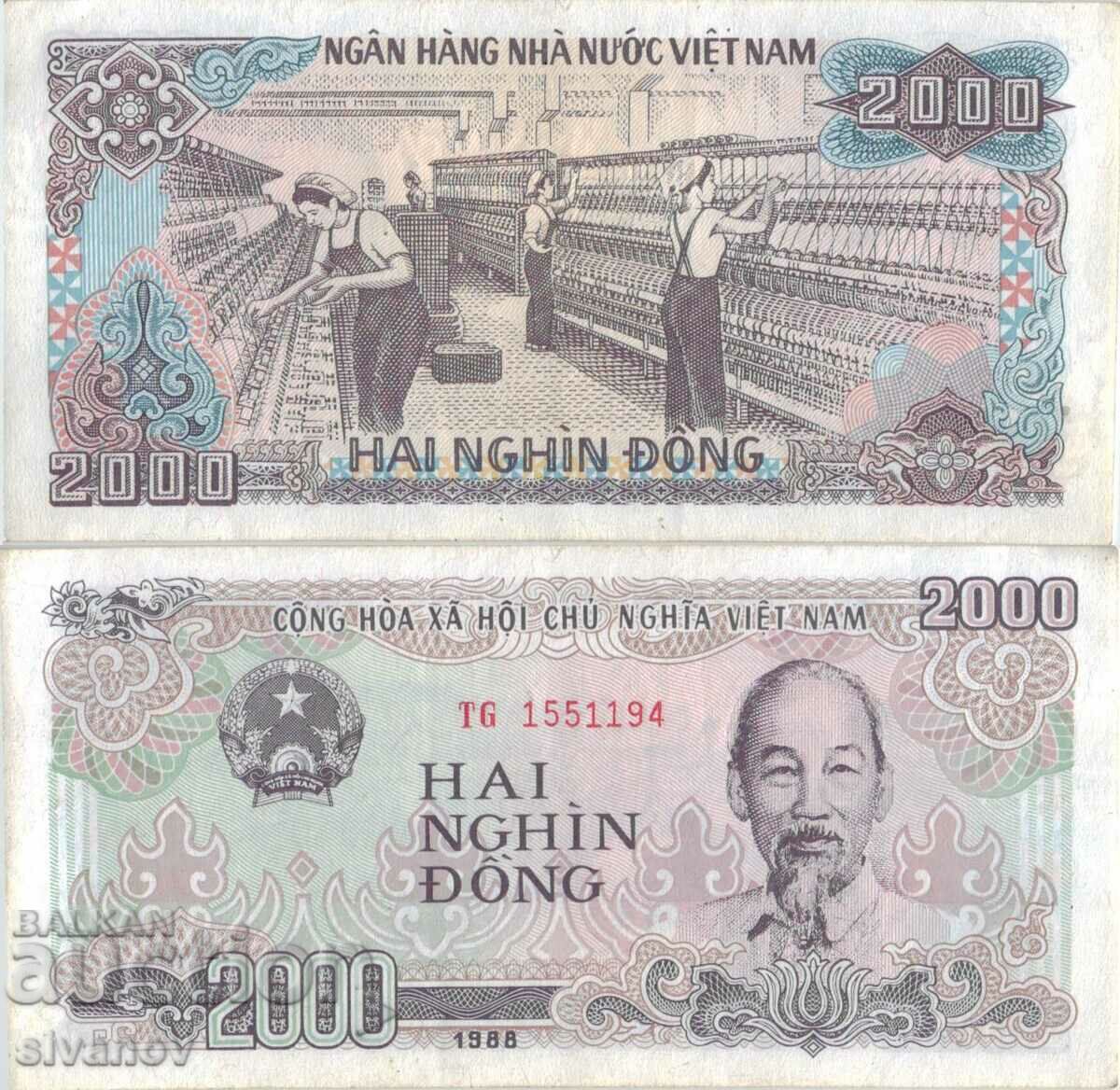 Vietnam 2000 Dong 1988 UNC #4816