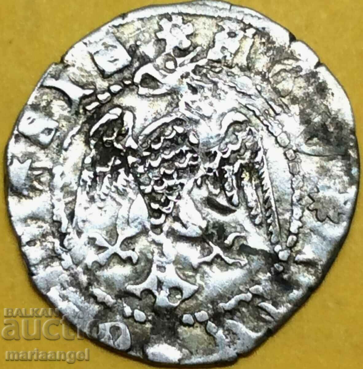 Aquileia 1 denar Antonio portughez Italia Vultur/Stemă argint