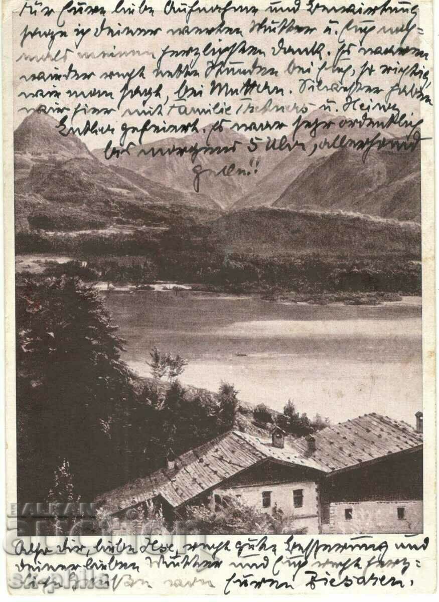 Old postcard - The Alps, View